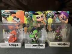 限定amiiboライムグリーンガール パープルボーイ オレンジイカ