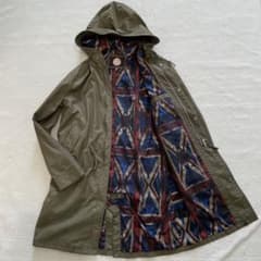 プリティーグリーン　モッズコート　ユニオンジャック　バッジ付き　カーキ　L m41977831537_1.jpg?1757160950