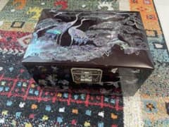 螺鈿細工 宝石箱 鶴 松 漆器 ジュエリーボックス - メルカリ