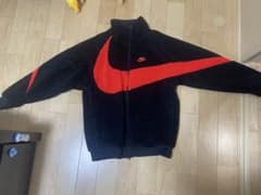 大人気☆ナイキ　ボアジャケット　リバーシブル　ビッグスウォッシュワンポイント刺繍のサムネイル