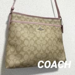 COACH 】シグネチャー ショルダーバッグ ピンク F34938 - メルカリ