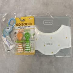 EDISONmama スプーン ベビービブ ユニコーンホルダーセットのサムネイル