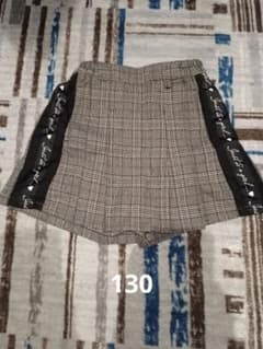 チェック柄キュロットスカート　130のサムネイル