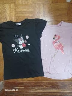 Kuromi 黒 Tシャツ フリル袖 GAP　Tシャツ　２枚組のサムネイル