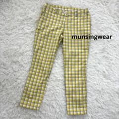 munsingwear マンシングウェア チェック柄 イエロー ゴルフパンツ
