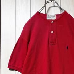 【希少】80s usa製 ラルフローレン M 刺繍 赤 tシャツ 半袖のサムネイル