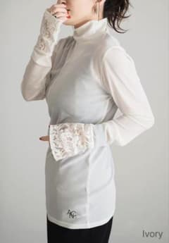 ANIECA ハイネックシアートップス - メルカリ