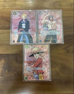 ワンピースカード レッドコミパラ ルフィ サボ エース 展示用