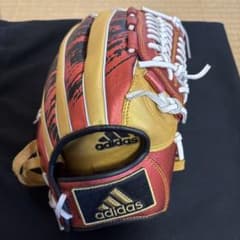 adidas 赤金 野球グローブ - メルカリ