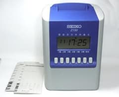 ★清掃済 美品 SEIKOタイムレコーダー Z150 青 + 新品カード25枚付 ☆清掃済 美品 SEIKOタイムレコーダー Z150 青 + 新品カード25枚付