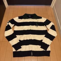polo ralph lauren ボーダー ジップニット ビッグポニーswagのサムネイル
