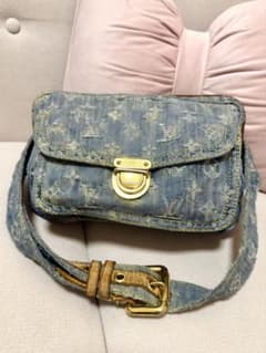 美品✨️】♡ルイヴィトン モノグラム デニムバムバッグ ボディバッグ 