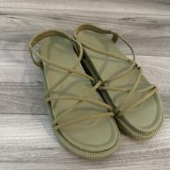 ストラップ サンダル カーキ 厚底のサムネイル