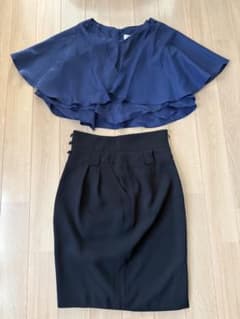 ネイビー フレアスリーブ セットアップのサムネイル
