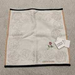 【新品・タグ付】日比谷花壇 ハンドタオル ゲストタオル ローズ 刺繍 ホワイトのサムネイル