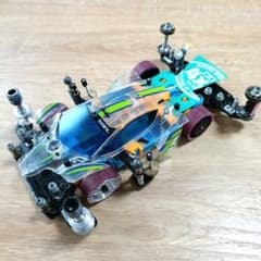 ミニ四駆完成品 シャーシ MSフレキ ATスラダン ボディ提灯 フェスタ