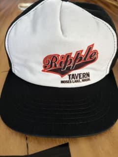 80sトラッカーキャップ 企業系 山田蓮 ホワイト ブラック ヴィンテージ