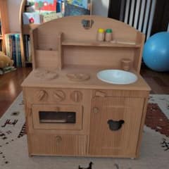【toddle（トッドル】木製（パイン材）おままごとキッチン　天然木玩具 toddle（トッドル】木製（パイン材）おままごとキッチン 天然木玩具