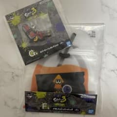 Ichiban Kuji Splatoon 3 F Prize: Cool Zipper Bag G Prize: Rubber Charm Set