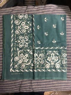 70s vintage bandanna 緑ベース。のサムネイル