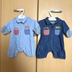 デニムロンパース 2着セットのサムネイル