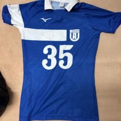 Mizuno バレーボールシャツ 青 35 東亜大学のサムネイル