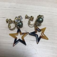 イヤリング　星　べっこう柄のサムネイル
