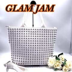 GLAMJAM グラムジャムスタッズトートバッグ ホワイト - メルカリ