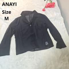 オシャレ⭐ANAYI】紺 薄いブラウス 透け感 サイズM - メルカリ