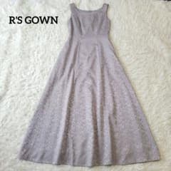 極美品 R'S GOWN クラシックジャガードレース ロングドレス M 結婚式