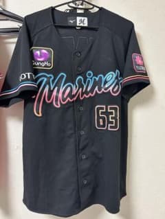 美品 和田康士朗 ブラックサマー ユニフォーム Mサイズ 千葉ロッテ
