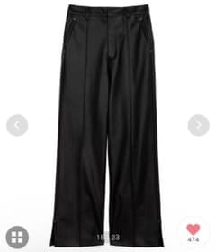 PIN TUCK FAKE LEATHER PANTSのサムネイル