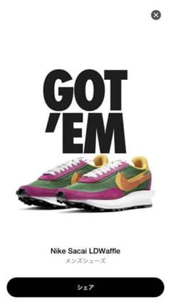 【チョコ様】NIKE SACAI LDワッフル ピンクのサムネイル