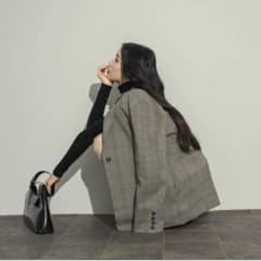 NEUNA グラフチェック柄 ジャケット グレーのサムネイル