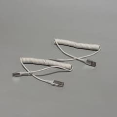 USB typeA - lightning コイルケーブル 白 2本 バラ売り可のサムネイル