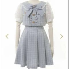 LIZLISA ツイード セットアップ 切り替え丸襟ワンピース 半袖のサムネイル
