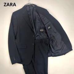 ZARA 抜群のシルエット ビジネススーツ 近年モデル ネイビー L 極美品
