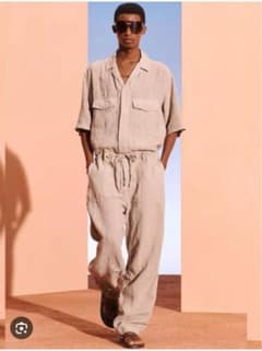 ZARA SRPLS リネンオーバーオール LNN JMPSTのサムネイル