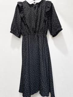 COLZA 黒のドットワンピースのサムネイル