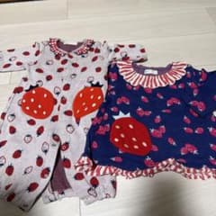 ベイビーチアー いちご 姉妹 お揃い 長袖 トップス チュニック 2way