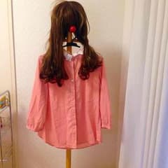 美品！レース襟付き♡ピンクシャツのサムネイル
