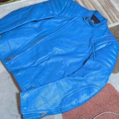 クシタニ希少青本革 レザー ライダースジャケットL良品 - メルカリ