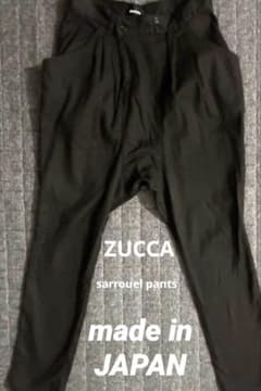 ZUCCA ズッカ サルエルパンツ コットンツイル ブラック 日本製 - メルカリ