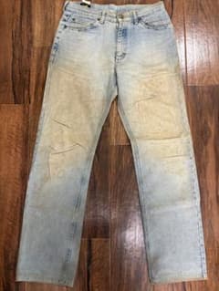 Lee ストレートデニムパンツ ライトブルー ダメージ加工のサムネイル