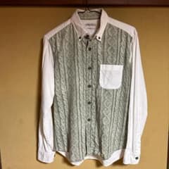 ciao indenture ケーブルニットデザインシャツ M 日本製のサムネイル