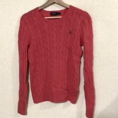 Polo RalphLauren カシミヤ混ウールニット　ピンク　S K-485のサムネイル