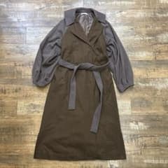 I-am ボリューム タック ウール トレンチ コート ブラウン - メルカリ