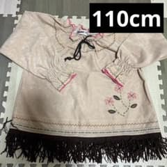 チュニック、長袖トップス、刺繍入りブラウス 110cmのサムネイル