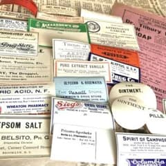 ヴィンテージ　ファーマシーラベル　ジャンクジャーナル　③ ヴィンテージ シガーラベル 30枚セット BLUE RIBBON ジャンク