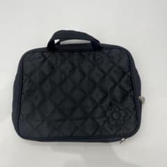 MARY QUANT マリークワント バニティポーチ トラベルポーチ 黒 花柄のサムネイル
